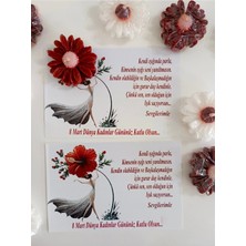 Bernami Dekoratif Pinterest 8 Mart Dünya Kadınlar Günü Hediyelik Papatya Mum (5 Adet)