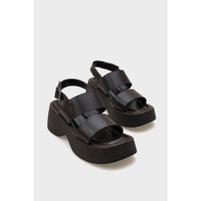 Capone Outfitters Dora Dolgu Topuklu Çift Bantlı Kadın Sandalet