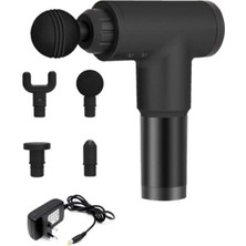 Macgon Siyah Darbeli Titreşimli Tabanca Masaj Aleti