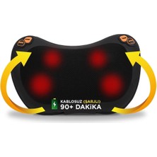 Macgon Şarjlı Boyun Sırt Bel Ayak Yoğurmalı Ovmalı Masaj Yastığı Aleti.