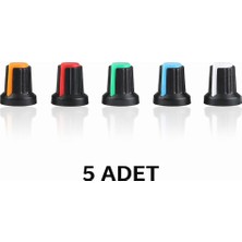 Devremarkt 5 Adet Plastik Pot Başlığı 6mm  Potansiyometre Rotary Enkoder Ses