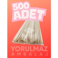 Yorulmaz Ambalaj 🔥🔥🔥 20 cm Çöp Şiş – 500 Adet | Piknik, Mangal ve Parti Için Tek Kullanımlık Şiş
