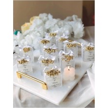Bernami Dekoratif Pinterest Özel Düğün/nişan/söz/doğum Günü -25 Adet -Lüks Mini Çiçek Buketli Bubble Mum
