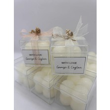 Bernami Şamdan Pinterest 10 Adet Hediyelik Mini Bubble Mum Kutulu Isim Etiketli Düğün, Nişan, Nikah, Özel Günler