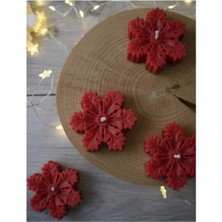 Bernami Dekoratif Pinterest Kartanesi Mum Kırmızı Renk 1 Adet