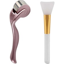 Macgon Ice Roller Cilt Sıkılaştırıcı Kırışık Giderici Buz Silindirli Masaj Aleti ve Silikon Maske Fırçası