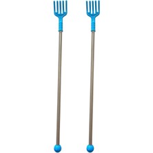 Macgon Mavi Metal Saplı Sırt Kayışıcı Sırt Kaşıma Çubuğu 42 cm