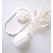 Bernami Dekoratif Pinterest Dekoratif Tabak Vazo Şakayık Mum Seti Beyaz Set
