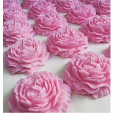 Bernami Şamdan Pinterest 5 Adet Biblo Kokulu Pembe Şakayık Çiçeği Mum Çiçek Mum Biblo Toptan Mum