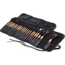 Özgürce 24'lü Profesyonel Bambu Makyaj Fırça Seti, Zarif ve Dayanıklı Tasarım