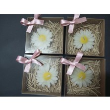 Bernami Şamdan Pinterest 20 Adet Süslemeli Kutulu Papatya Mum, Biblo Şekeri, Doğum, Bebek Mevlüdi, Baby Shower