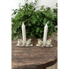 Bernami Şamdan Pinterest 2'li Papyon Minimalist Biblo Mumluk (Mumsuz)