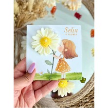 Bernami Mevlüt Pinterest 10 Adet Özel Tasarlanmış Kart ve Papatya Mum. Bebek Doğum, Babyshower, Doğum Günü, Hediyelik