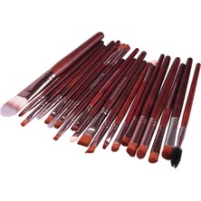 Özgürce 20 Parça Şık Makyaj Fırça Seti – Maun Renk