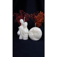 Bernami Şamdan Pinterest Kokulu Sevgili Sarılan Çift Mum ve Güneşay Mum Set