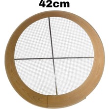 Feyza Design 42CM Ahşap Kalbur Elek, 4 Numara, Dayanıklı ve Şık Tasarım