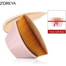 Özgürce Pembe Altıgen Makyaj Fırçası, Yüz Allık, Sıvı ve Toz Fondöten Uyumlu