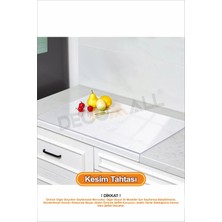 Feyza Design Şeffaf Pleksi Mutfak Kesme Doğrama Tahtası 40X30 Cm, Şık ve Dayanıklı Kullanım