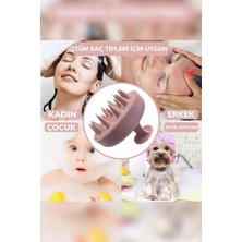 Macgon Saç Yıkama Tarağı Saç Masaj Tarağı Duş Tarağı Yumuşak Silikon Tarak Saç Derisi Profesyonel Saç