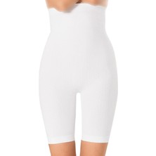 Macgon Selülit Önleyici Yüksek Bel Masajlı Beyaz Korse 1005