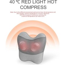 Macgon Şarjlı Boyun Masaj Yastığı Kafa Elektrikli Omuz Sırt Masajı Vücut Bel Masaj Yastığı Yastık