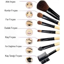 Özgürce 7'li Makyaj Fırça Seti Siyah - Profesyonel ve Şık Tasarım