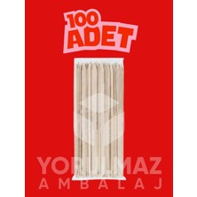 Yorulmaz Ambalaj Adana Çöp Şiş 24 cm 100 Adet – Ahşap Barbekü & Mangal Şişi Dayanıklı Tek Kullanımlık Izgara Çubuğu