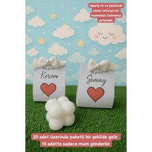 Bernami Şamdan Pinterest 10'lu Bubble Mum - Hoşgeldin Bebek Hediyesi - Mevlit Hediye - Biblo Hediyesi - +20 Adet Kişisel Yazı