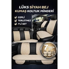 Trobus Skoda Favorit 1987–1995 Uyumlu Kumaş Koltuk Minderi Kapitone Desen Terletmez Yedili Bej