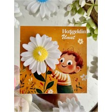 Bernami Biblo Pinterest 10 Adet Özel Tasarlanmış Kart ve Papatya Mum. Bebek Doğum, Babyshower, Doğum Günü, Hediyelik