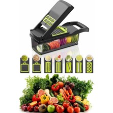 Feyza Design Çok Amaçlı Lüx Küp Rende 16 Parça Seti, Pratik ve Şık Mutfak Aleti