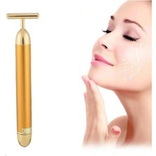 Macgon Titreşimli Yüz Masajı Yüz Güzellik Bakımı T Şekli Masaj Aleti