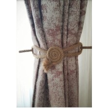 Evvano 6 Adet Fon Perde Aksesuarı Braçol Tül Perde Tutacağı Perde Süsü Spiral Jüt Halat Estetiği