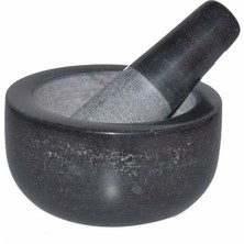 Feyza Design Şık Siyah Mermer Havan, 12CM, Zarif ve Dayanıklı Dekoratif Parça