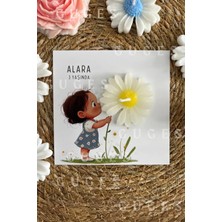 Bernami Mevlüt Pinterest 10 Adet Özel Tasarlanmış Kart ve Papatya Mum. Bebek Doğum, Babyshower, Doğum Günü, Hediyelik