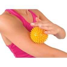 Macgon El Egzersiz Masaj ve Duyu Topu , Yumuşak Dikenli Top Sarı Renk 8 cm