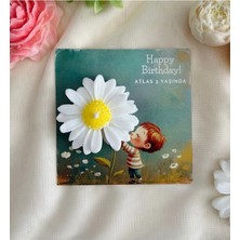 Bernami Şamdan Pinterest 10 Adet Özel Tasarlanmış Kart ve Papatya Mum. Bebek Doğum, Babyshower, Doğum Günü, Hediyelik