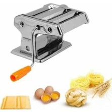 Feyza Design 3 Fonksiyonlu Erişte Makarna Hamur Kesme Makinesi, Ayarlanabilir Kalınlık