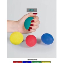 Macgon Yeşil Silikon Stres Topu El Egzersiz Topu Fizik Tedavi Topu El Bilek Parmak Güçlendirme Topu