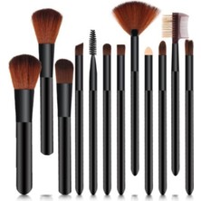 Özgürce Siyah 12'li Silindir Fırça Seti, Çok Amaçlı Temizlik ve Bakım Için