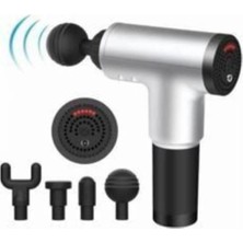 Macgon Masaj Tabancası Şarjlı Titreşimli Sporcu Masaj Aleti 4 Başlıklı