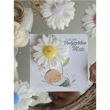 Bernami Kdekoratif Pinterest 10 Adet Özel Tasarlanmış Kart ve Papatya Mum. Bebek Doğum, Babyshower, Doğum Günü, Hediyelik