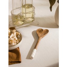 Feyza Design Kalpli Ahşap Spatula, 20 Cm, Doğa Dostu ve Şık Tasarım