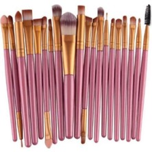 Özgürce 20'li Profesyonel Makyaj Fırça Seti, Pembe Renkli, Güçlü ve Şık Tasarım