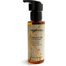 New Well Argan Oil Hair Treatment 100 ml – Yoğun Onarıcı & Parlaklık Veren Saç Bakım Yağı
