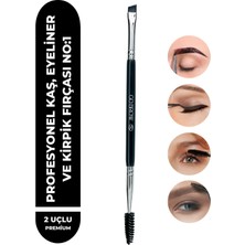 Özgürce Iki Parça Eğimli Eyeliner ve Kaş Kirpik Tasarım Fırçası Go Brow Brush No:1