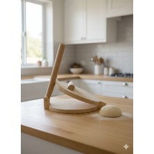 Feyza Design Doğal Ahşap Hamur Açma, Pratik ve Şık Mutfak Gereci