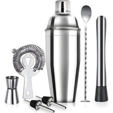 Feyza Design Şık ve Fonksiyonel 7 Parça Kokteyl Shaker Seti, Evde Profesyonel Tarifler