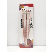 Özgürce Renkli Far ve Karıştırma Fırça Seti, 3'lü, Şık ve Kullanışlı Güzellik Aksesuarı