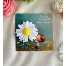 Bernami Şamdan Pinterest 25 Adet Özel Tasarlanmış Kart ve Papatya Mum. Bebek Doğum, Babyshower, Doğum Günü, Hediyelik